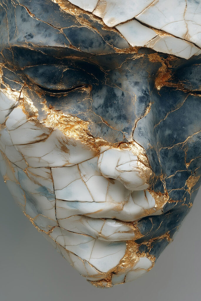Broken statue of a woman