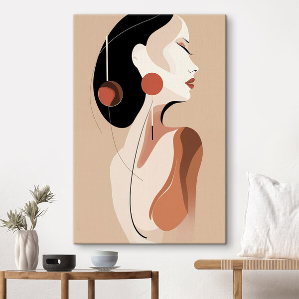 Woman with earrings in her hair Woman with earrings in her hair
