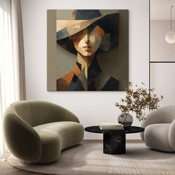 Quadri Dipinto raffigurante una donna con un cappello