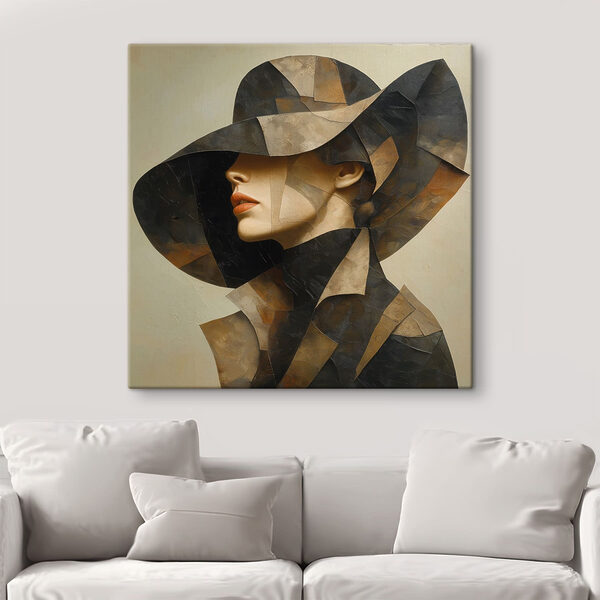 Painting of a woman wearing a hat