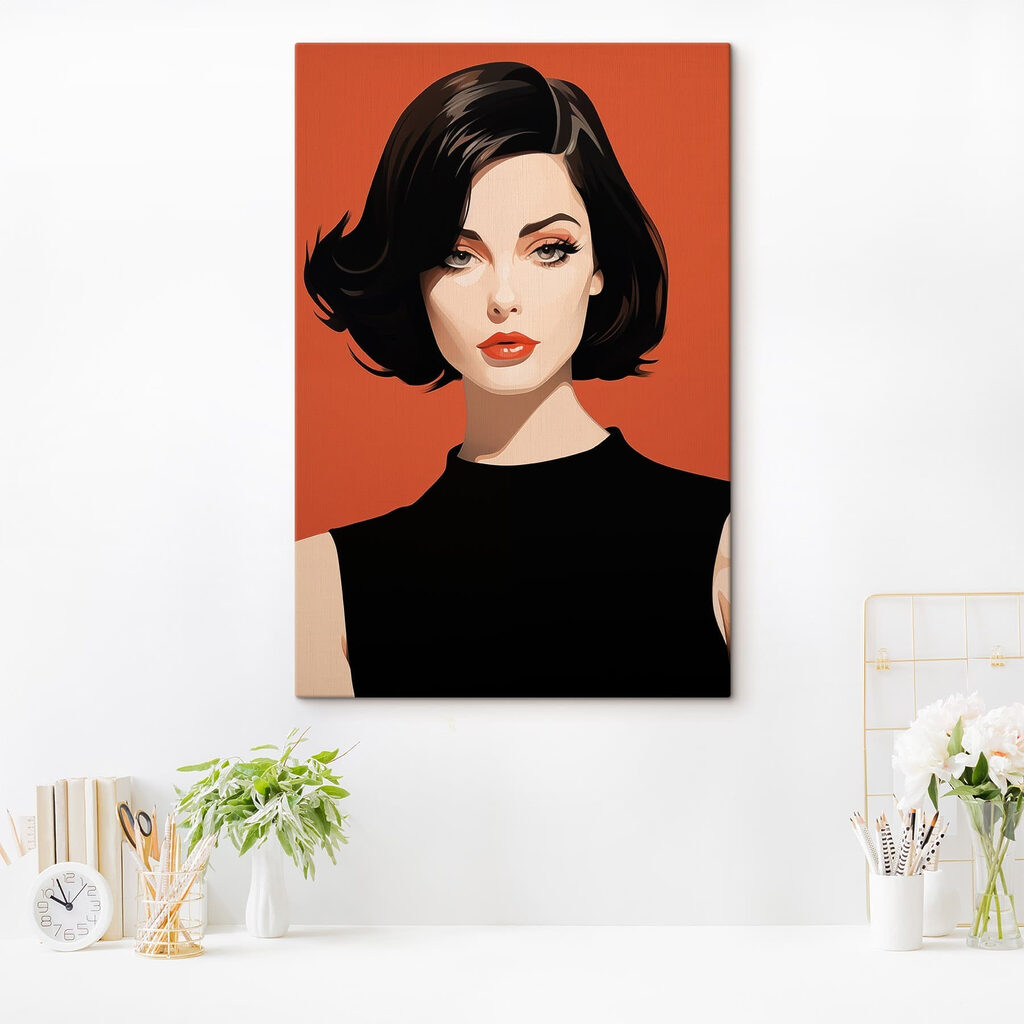 Woman with short black hair