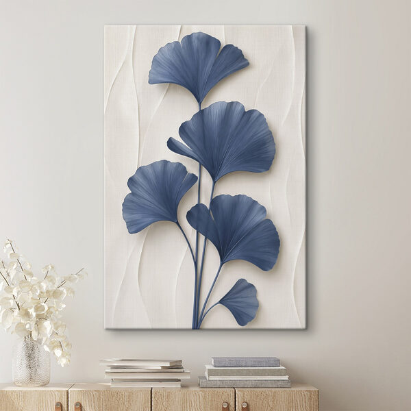 Quadri Elegante motivo botanico nei toni del blu (COD: s49298) Quadri Quadri Elegante motivo botanico nei toni del blu (COD: s49298)
