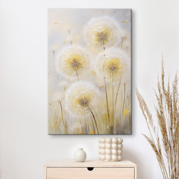 Delicate dandelions in soft hues