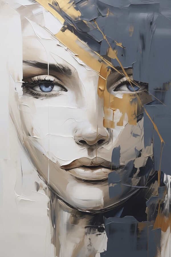 Painting of a woman's face