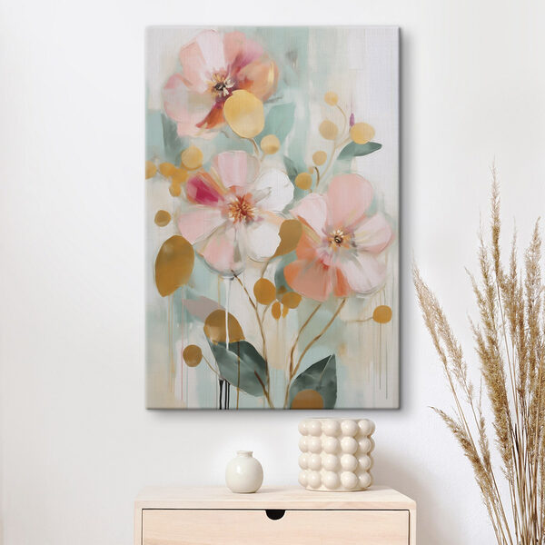 Quadri Dipinto di fiori e foglie (COD: s49140) Quadri Quadri Dipinto di fiori e foglie (COD: s49140)