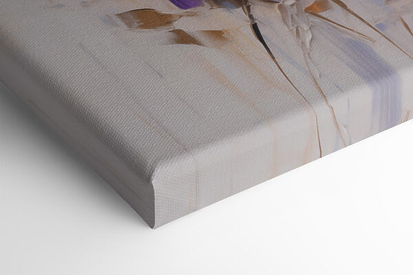 Painting of flowers on a white surface