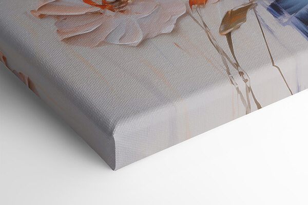 Painting of flowers on a white surface Painting of flowers on a white surface