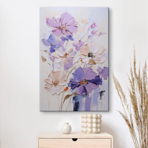 Quadri Quadri Dipinto di fiori su una superficie bianca (COD: s49135)