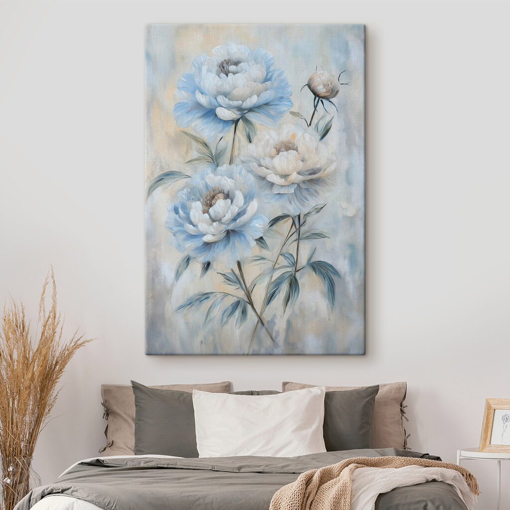 Painting of flowers on a wall Painting of flowers on a wall