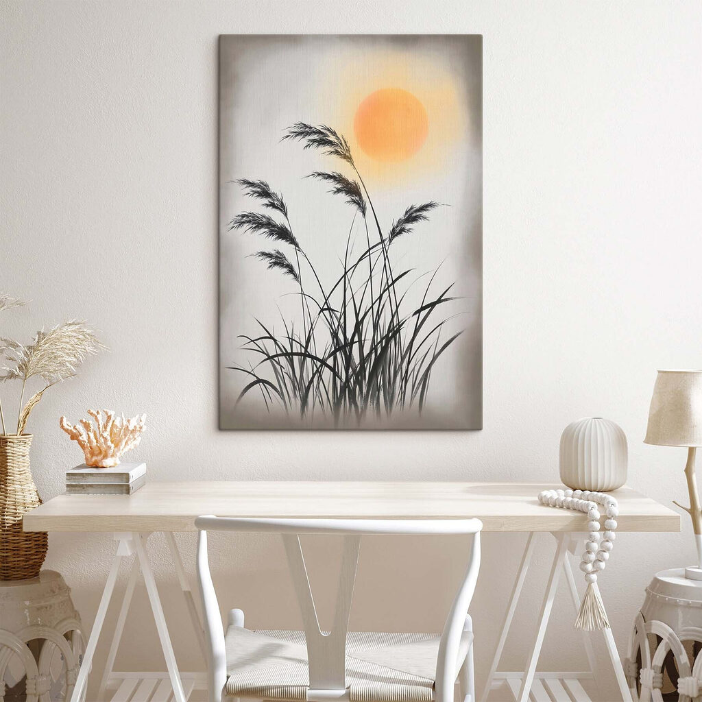 Silhouette of grass and the sun Silhouette of grass and the sun