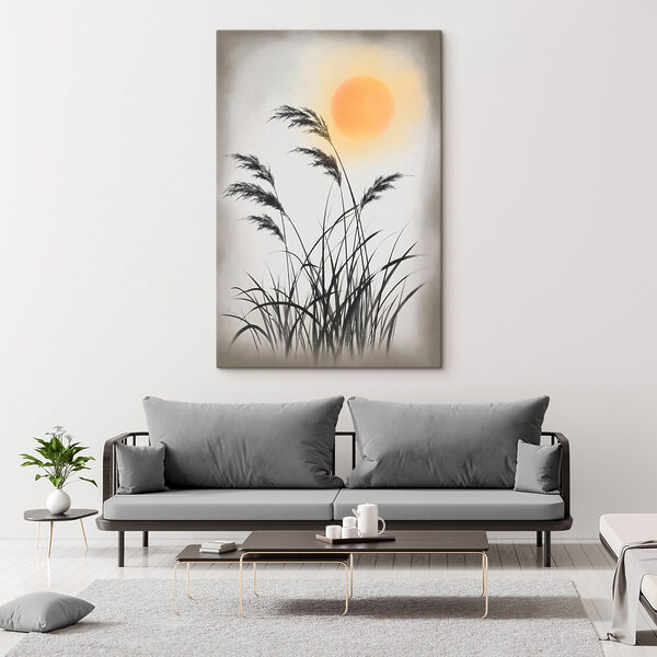 Silhouette of grass and the sun Silhouette of grass and the sun