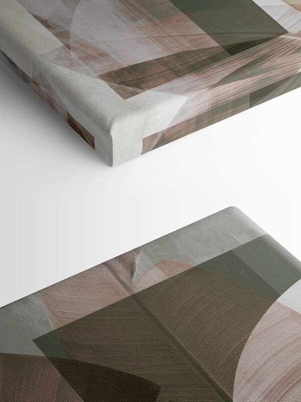 - Elegant leaves in soft tones