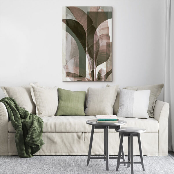 - Elegant leaves in soft tones