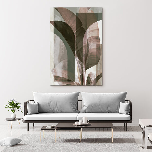 Quadri Quadri - Foglie eleganti dai toni tenui (COD: s49124)