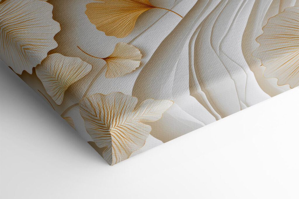 Delicate ginkgo leaves in soft tones
