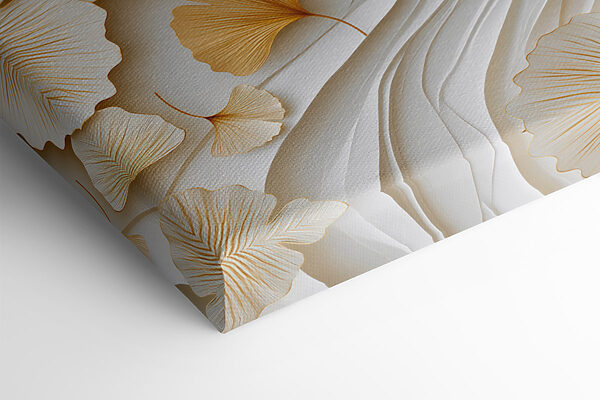 Delicate ginkgo leaves in soft tones