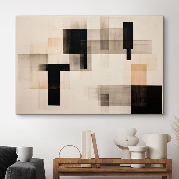 Black and tan and tan squares