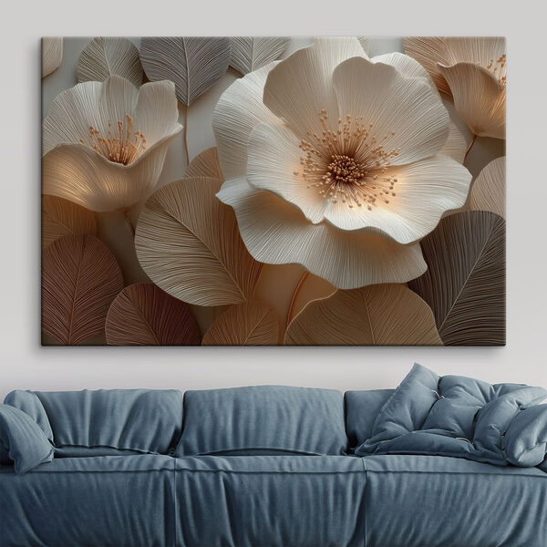 Quadri Opera d'arte con intricati motivi floreali e fogliari (COD: s49218) Quadri Quadri Opera d'arte con intricati motivi floreali e fogliari (COD: s49218)