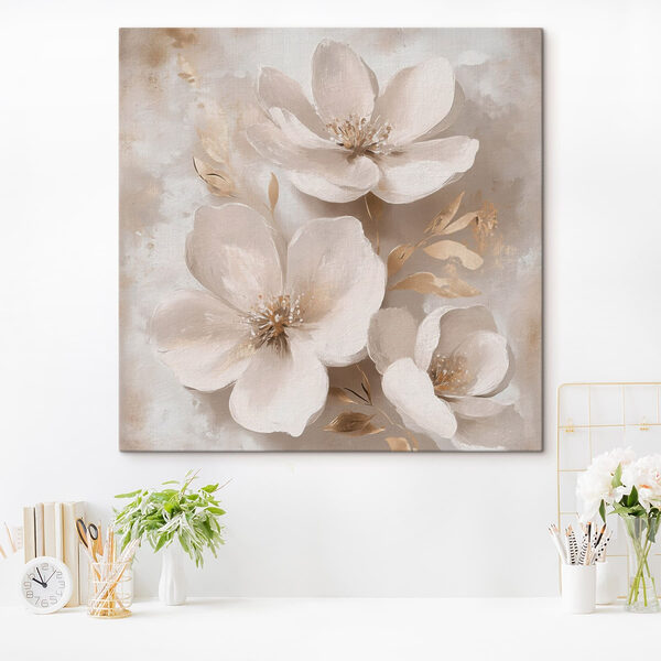 Quadri Quadri Dipinto raffigurante fiori bianchi (COD: s49217)