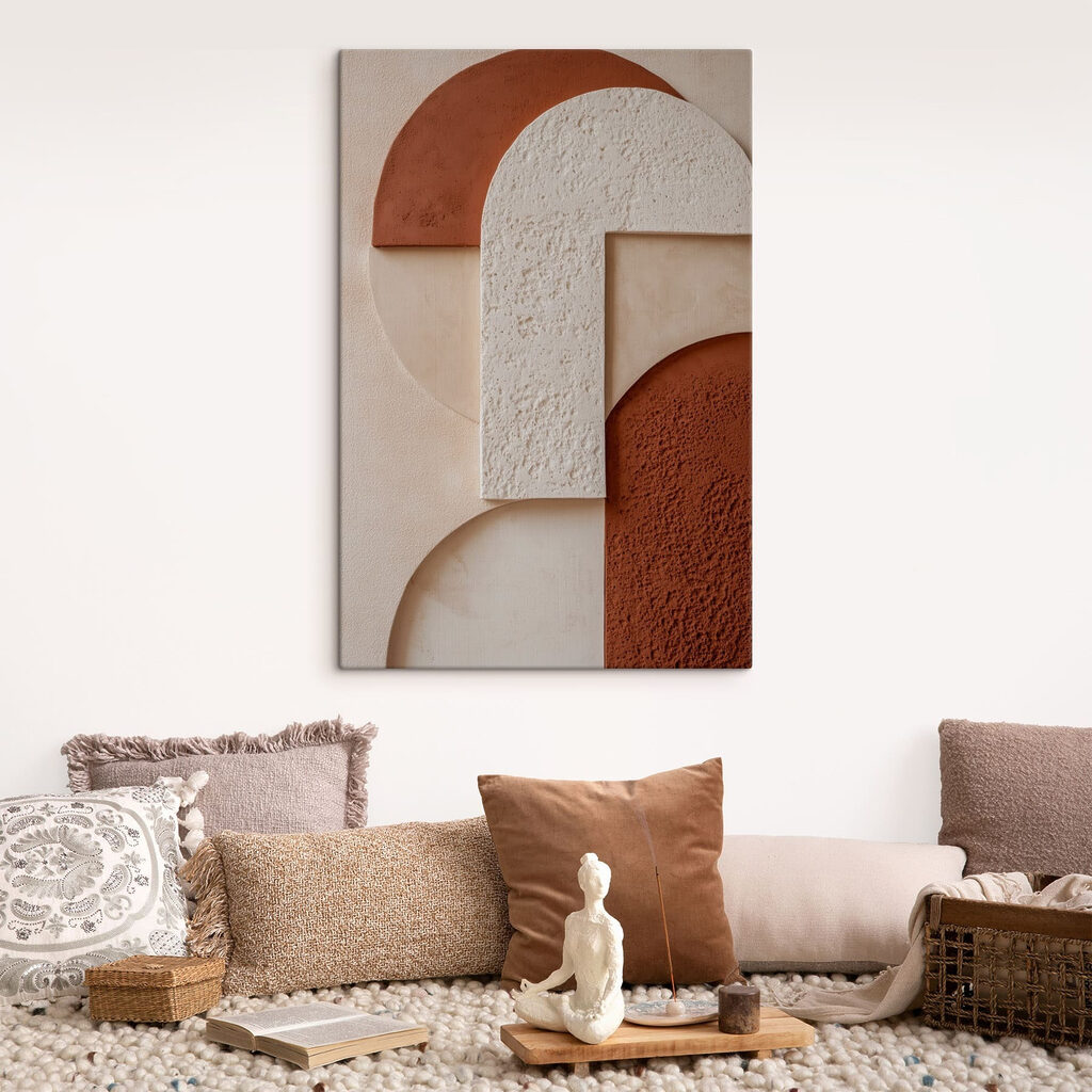 Subtle shapes and earthy tones