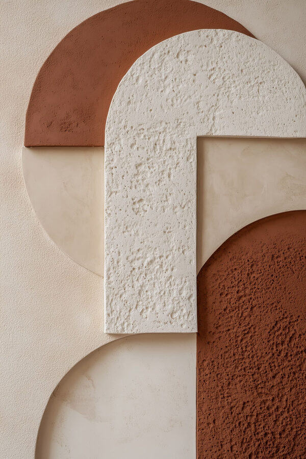 Subtle shapes and earthy tones