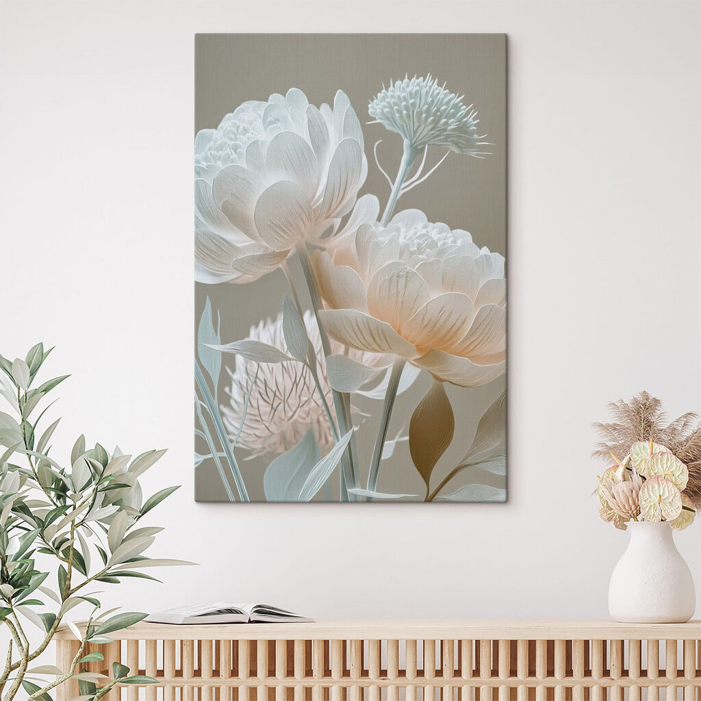 Delicate blooms in soft pastel tones