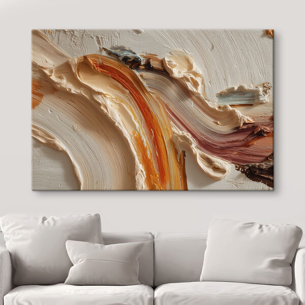 Abstract strokes in warm colors