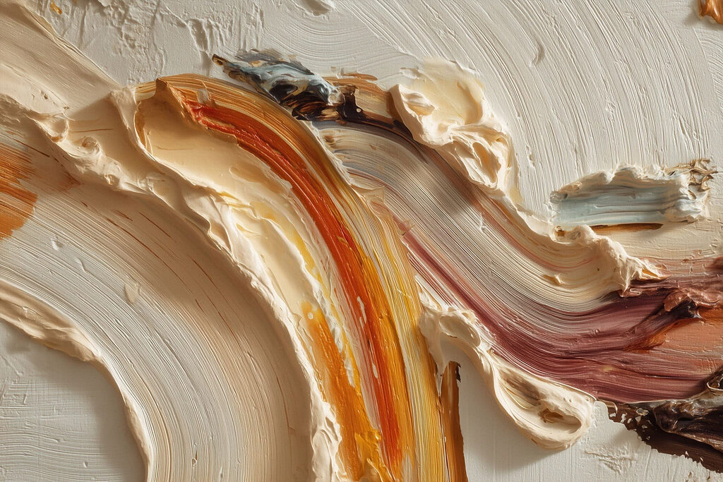 Abstract strokes in warm colors