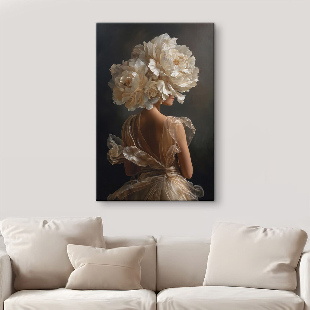 Woman with flowers in her hair Woman with flowers in her hair