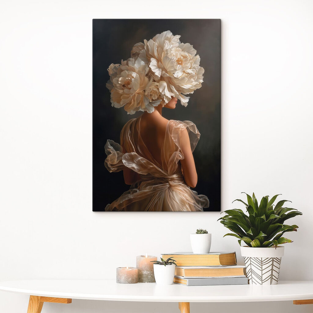 Woman with flowers in her hair Woman with flowers in her hair