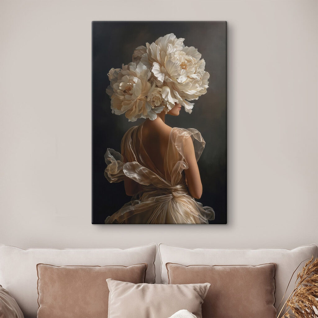 Woman with flowers in her hair Woman with flowers in her hair