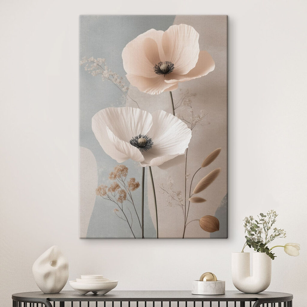 Delicate blooms in soft hues