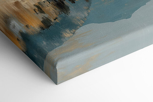 Lake with mountains in the background