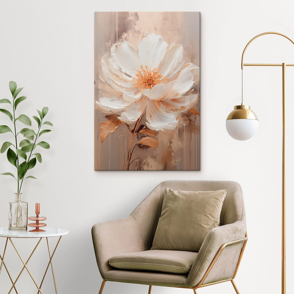 Painting of a white flower Painting of a white flower