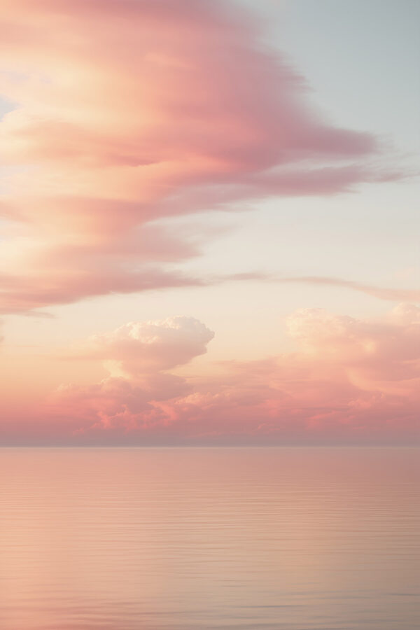 Pink clouds over water Pink clouds over water