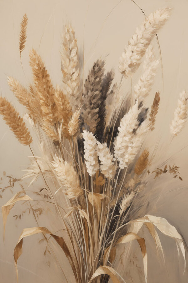 Bunch of wheat in a vase