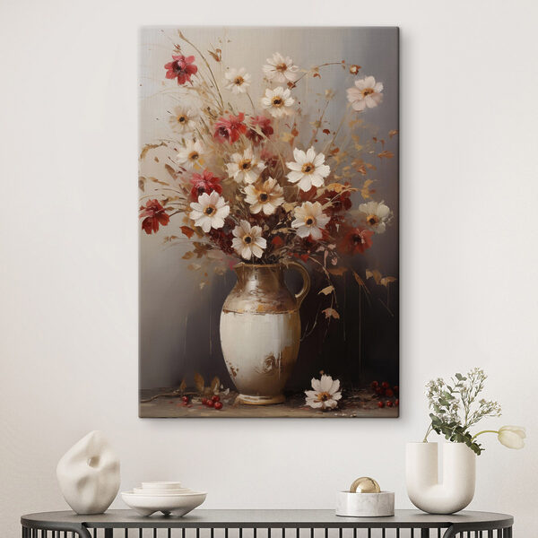 Quadri Quadri Dipinto raffigurante dei fiori in un vaso (COD: s49161)