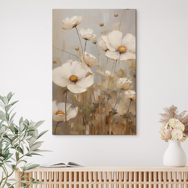 Quadri Dipinto raffigurante fiori bianchi (COD: s49159) Quadri Quadri Dipinto raffigurante fiori bianchi (COD: s49159)