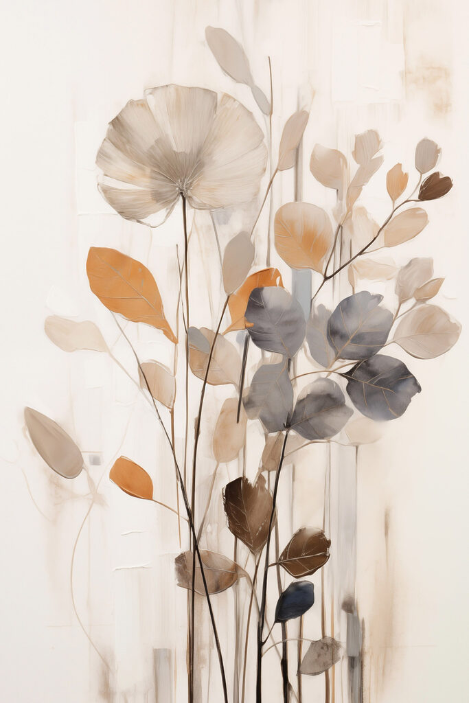 Painting of leaves and branches