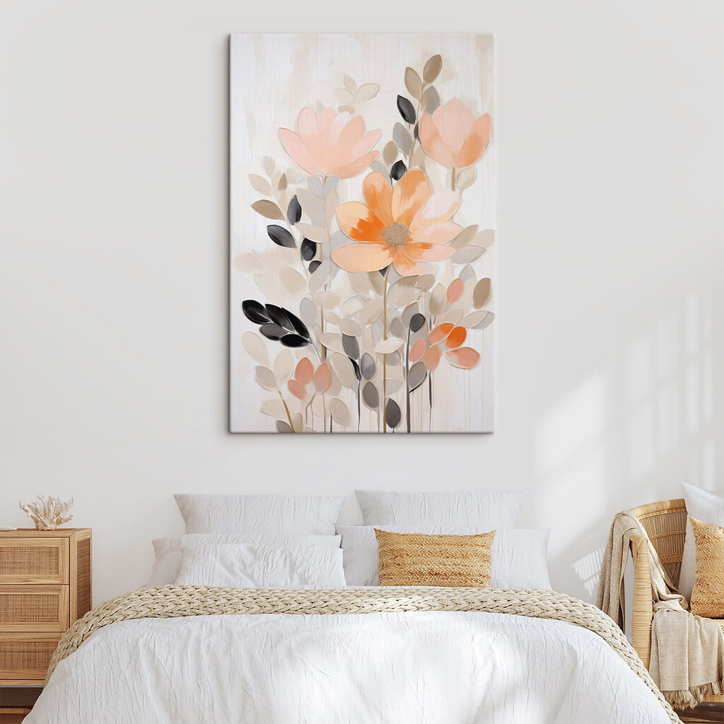 Painting of flowers and leaves Painting of flowers and leaves