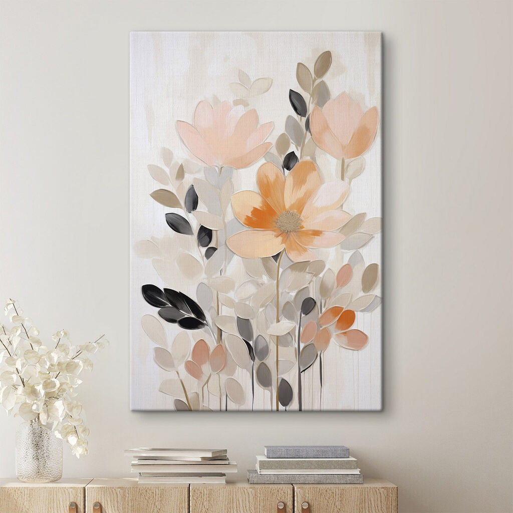 Painting of flowers and leaves Painting of flowers and leaves