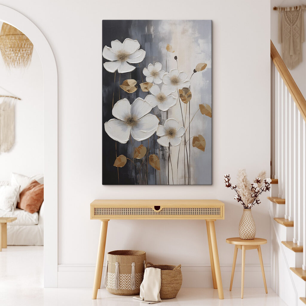 Elegant blooms against a dark backdrop