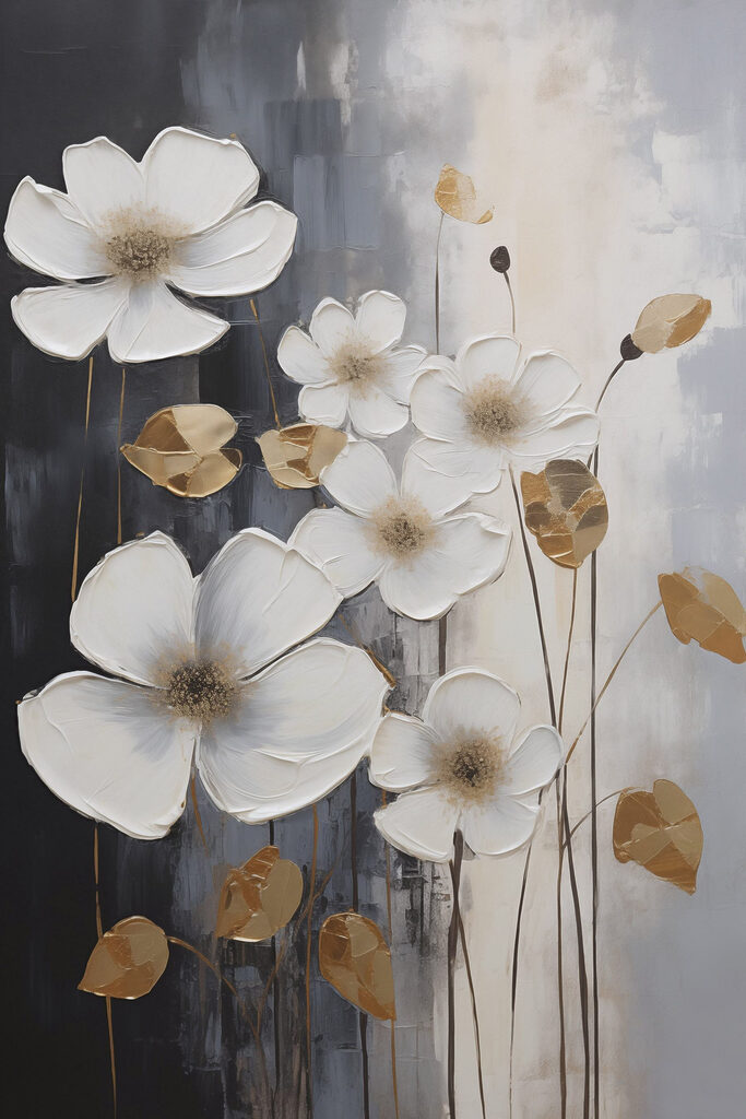 Elegant blooms against a dark backdrop