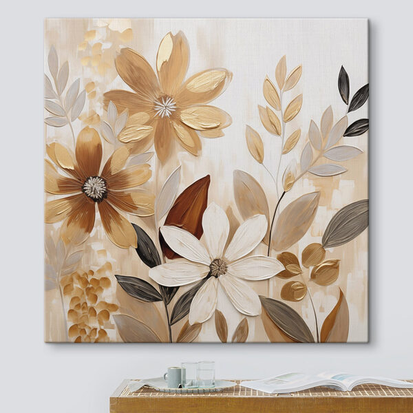 Quadri Dipinto di fiori e foglie (COD: s49071) Quadri Quadri Dipinto di fiori e foglie (COD: s49071)