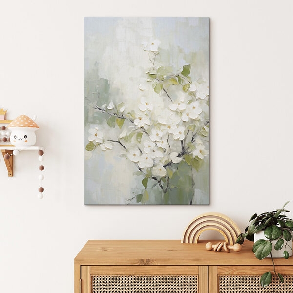Quadri Quadri Dipinto raffigurante fiori bianchi su un ramo (COD: s49048)