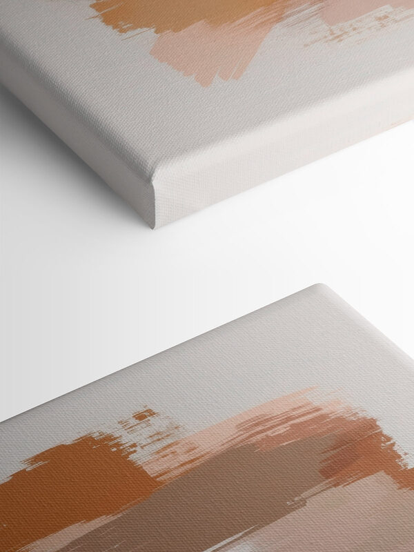Abstract brush strokes in soft hues