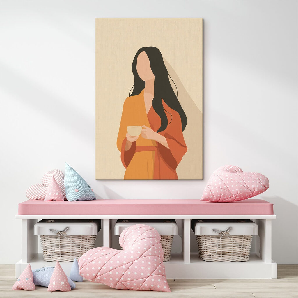 Woman holding a cup Woman holding a cup