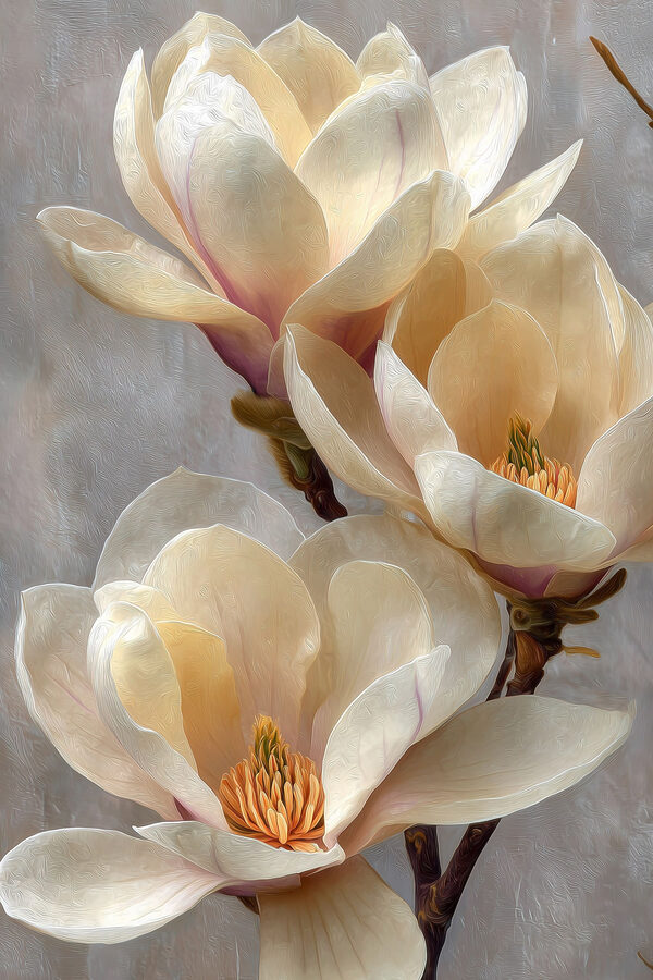 Gentle blooms of springtime elegance Gentle blooms of springtime elegance