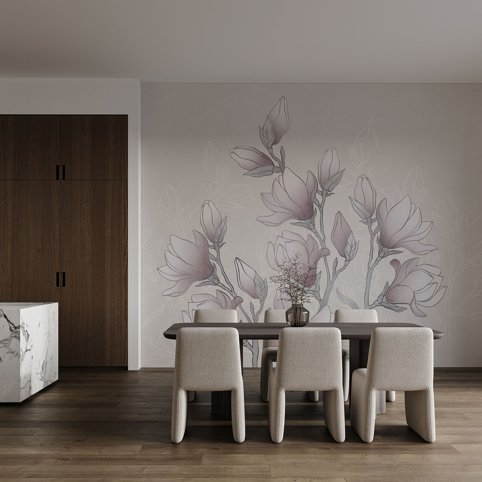 Disegno di fiori su un ramo Disegno di fiori su un ramo