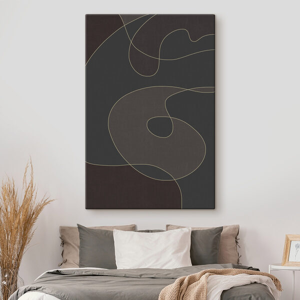 Quadri Sfondo nero e grigio con una linea gialla (COD: s48998) Quadri Quadri Sfondo nero e grigio con una linea gialla (COD: s48998)
